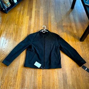 Thursday Boot Company Leather Black Matte Racer Jacket